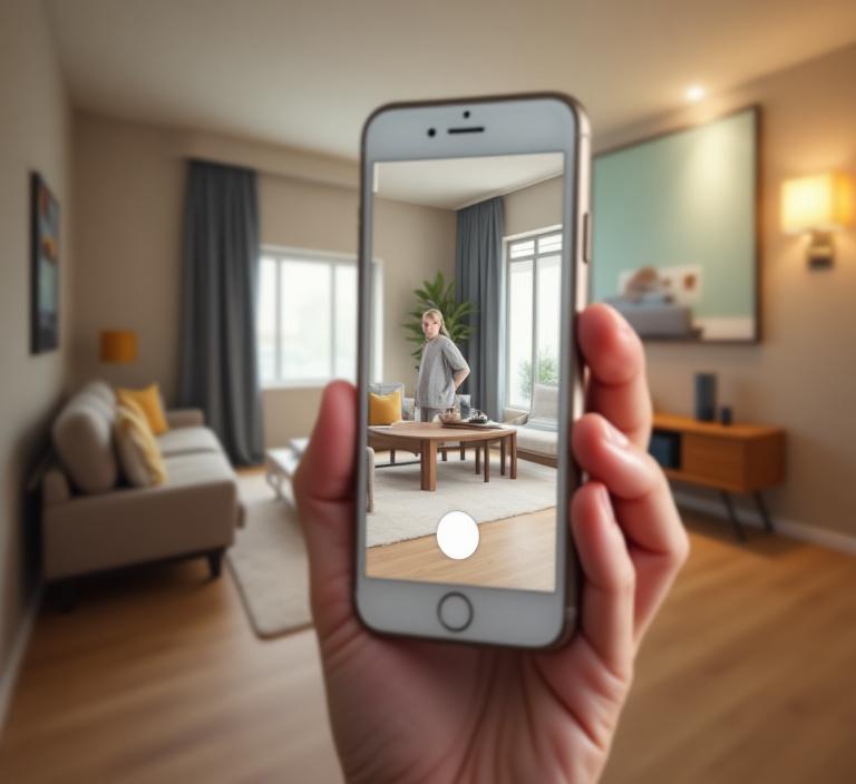 Retail AR shopping experience iOS app with virtual product placement